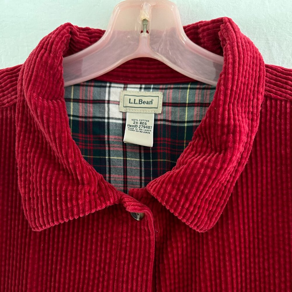 L.L.Bean Deep Red Corduroy Jacket